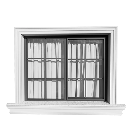 Solbanc decorativ din polistiren EPS/XPS pentru ferestre exterioare
